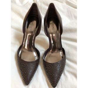 Coach Oxblood Holmes Studded Leather Heels size 7M